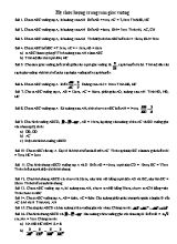 Bài tập Hình học 9 - Hệ thức lượng trong tam giác vuông